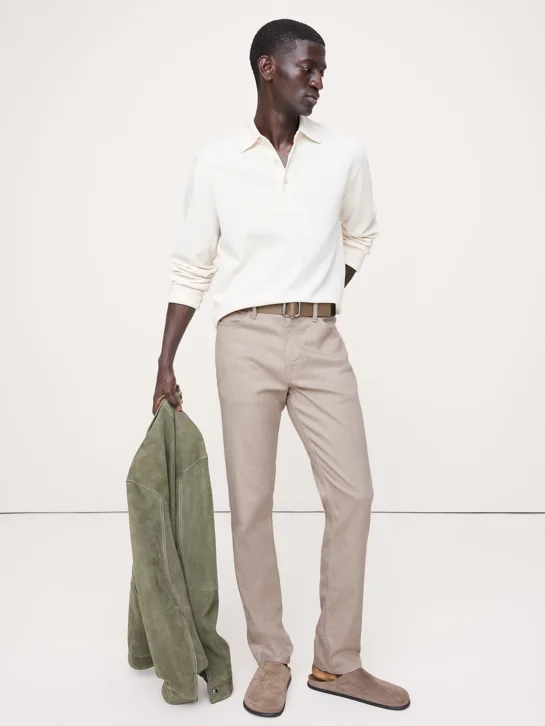 BANANA REPUBLIC Quần Dài Nam Slim Linen Tra