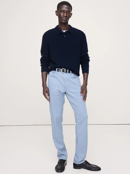 BANANA REPUBLIC Quần Dài Nam Slim Linen Tra