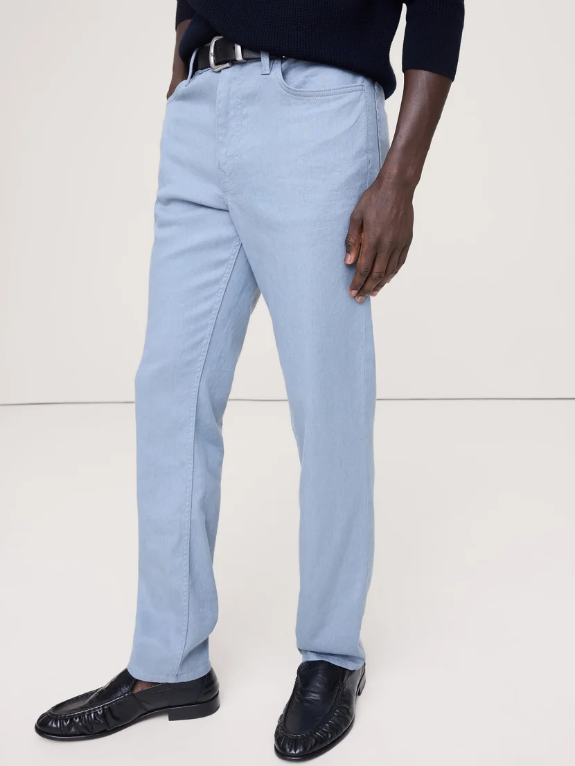 BANANA REPUBLIC Quần Dài Nam Slim Linen Tra