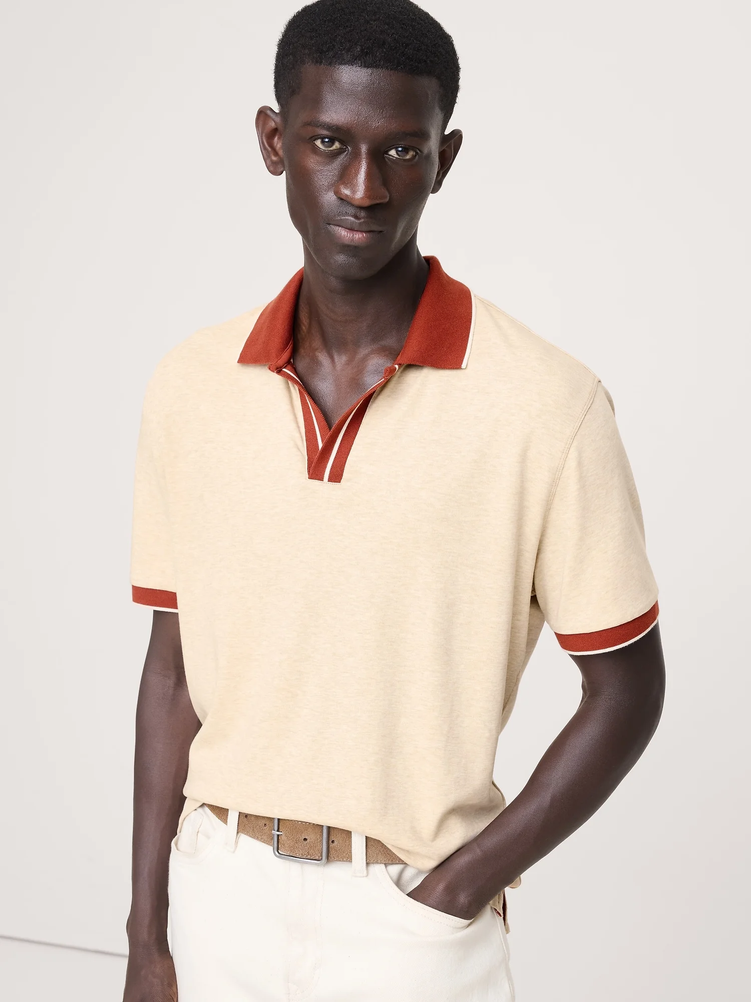 BANANA REPUBLIC Áo Thun Nam Contrast Trim