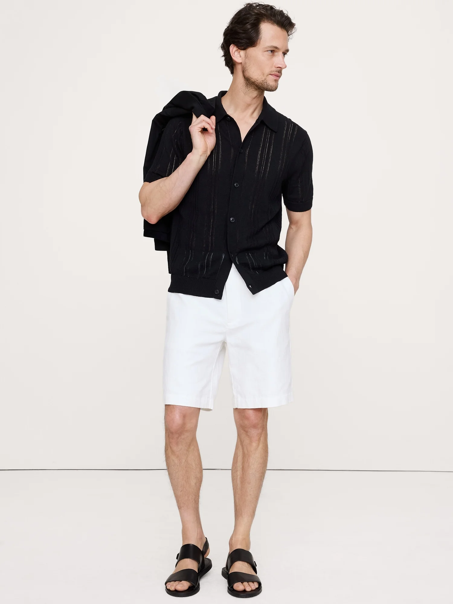 BANANA REPUBLIC Quần Short Nam 9 In Linen Chi