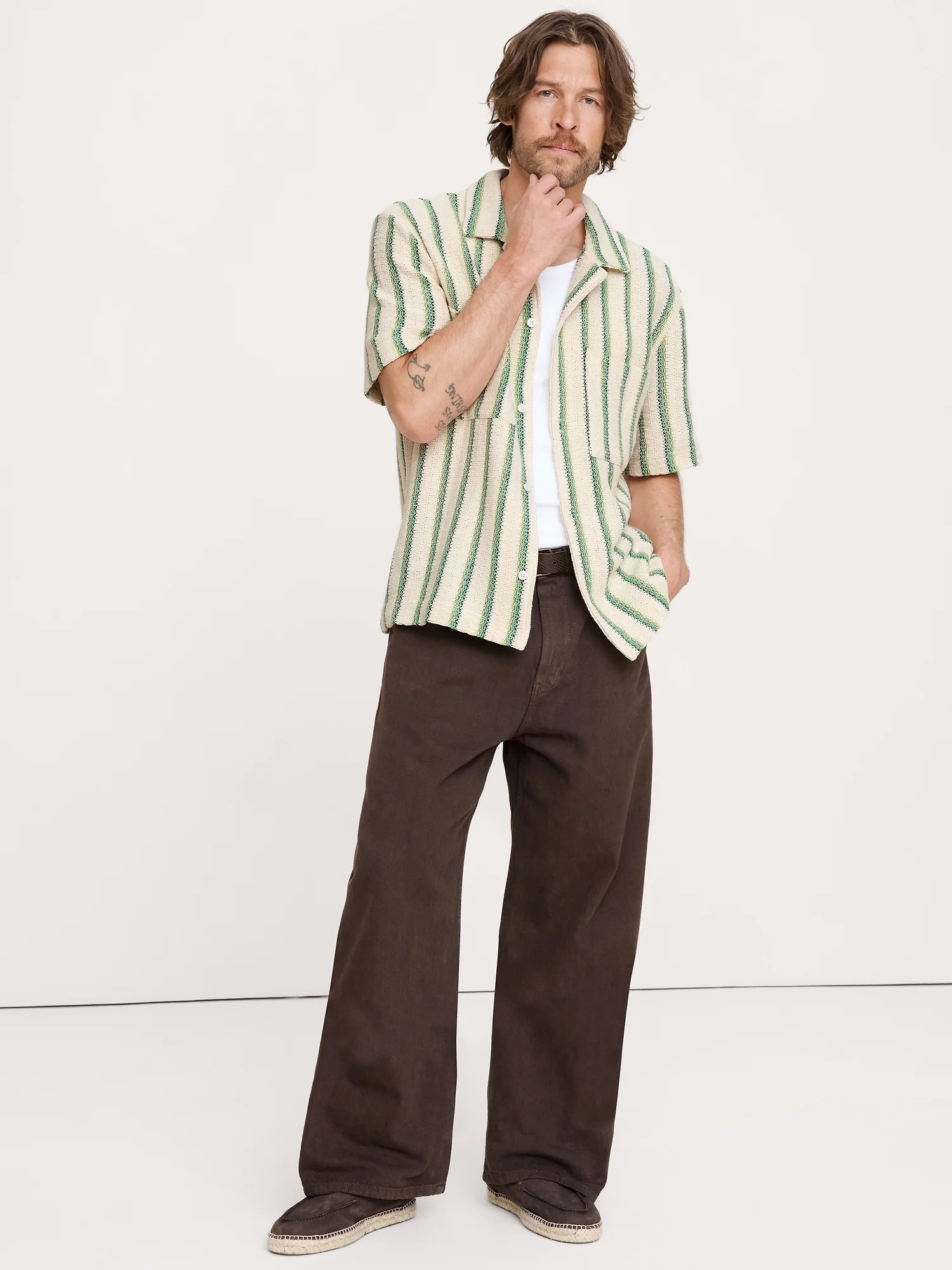 BANANA REPUBLIC Áo Nam Striped 2-Pock