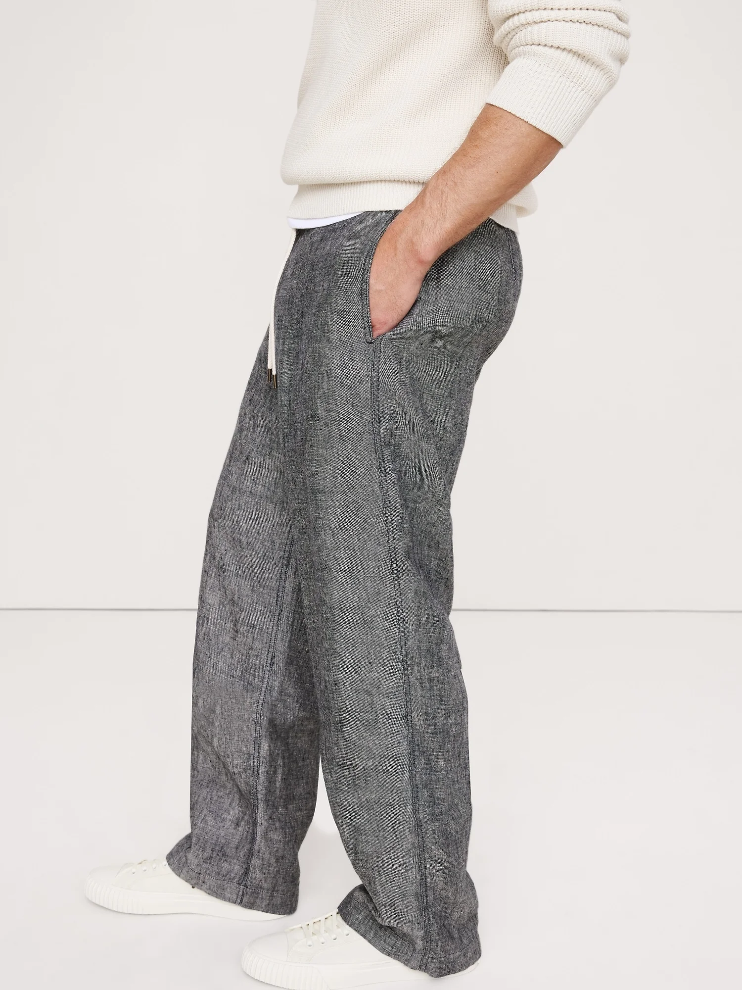 BANANA REPUBLIC Quần Dài Nam Relaxed Linen