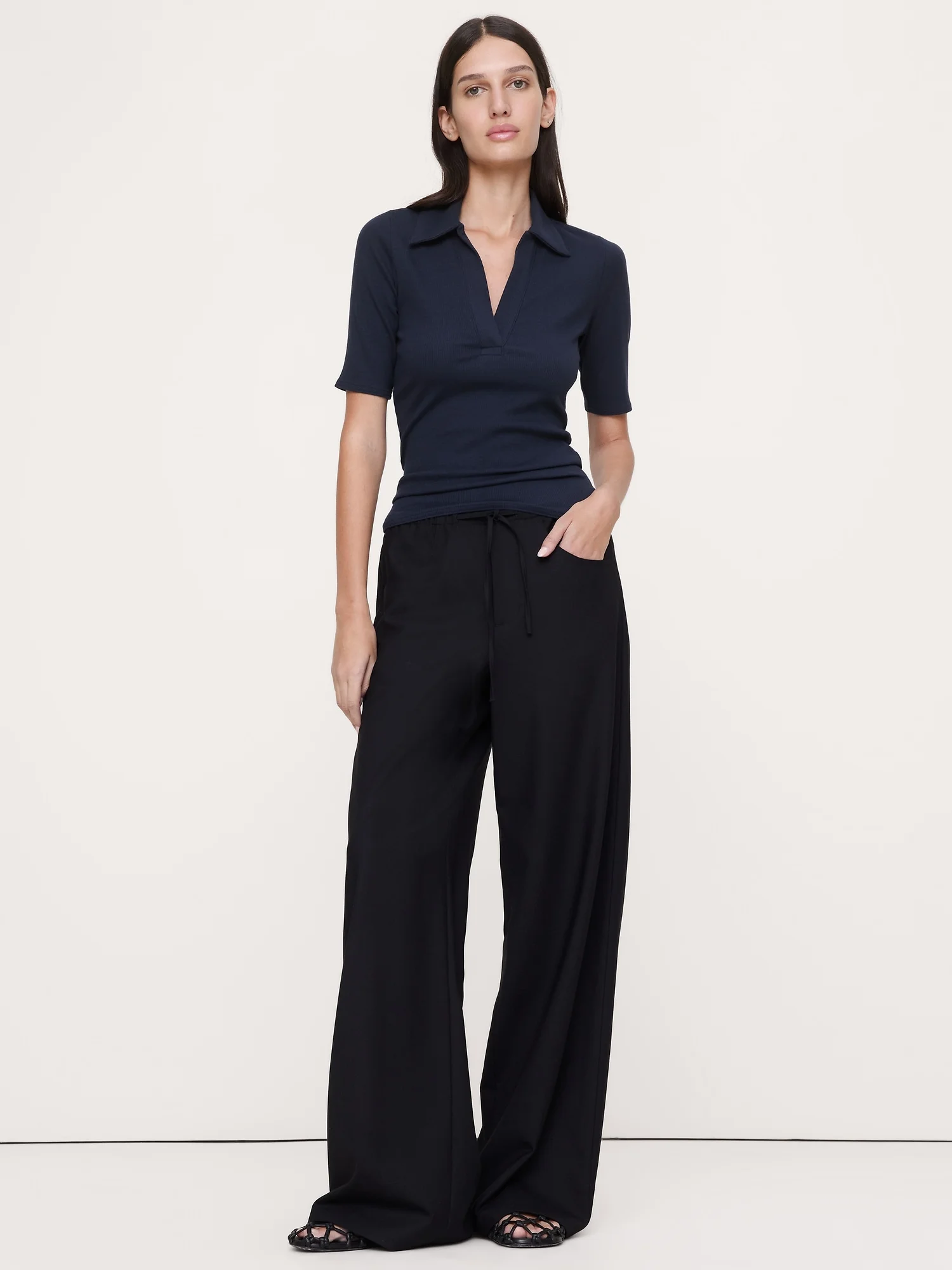BANANA REPUBLIC Áo Thun Nữ Ss 2X2 Rib Joh