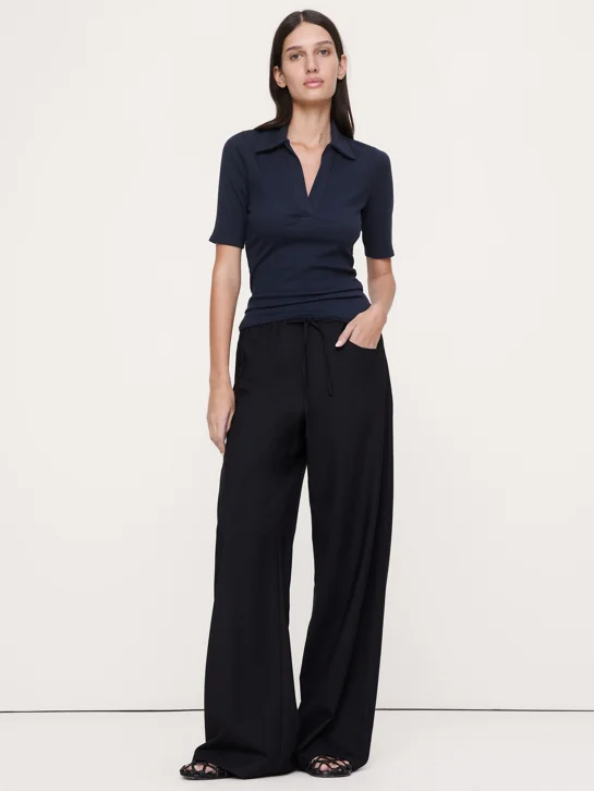 BANANA REPUBLIC Áo Thun Nữ Ss 2X2 Rib Joh