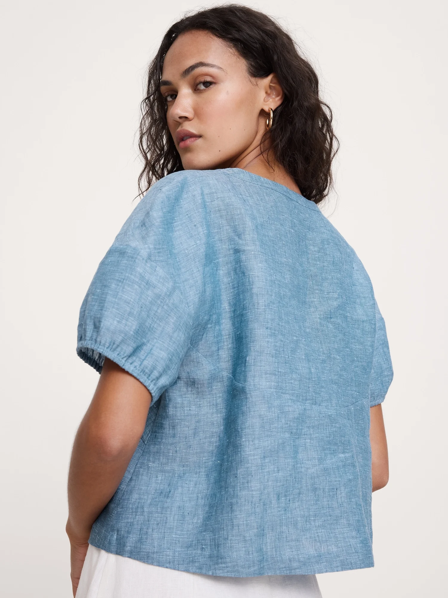 BANANA REPUBLIC Áo Kiểu Nữ Ss Front Tie V
