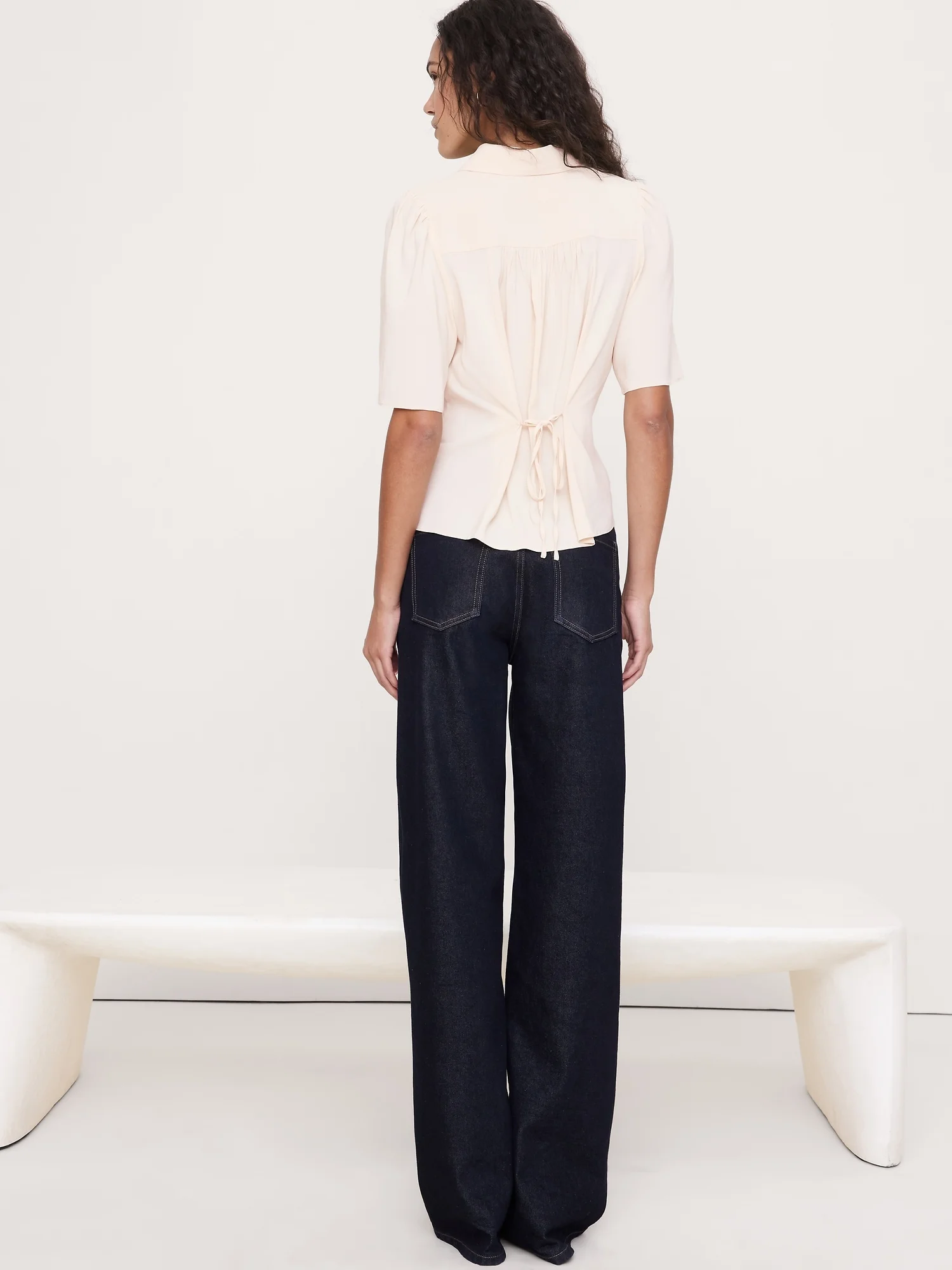 BANANA REPUBLIC Áo Kiểu Nữ Ss Waisted Shi