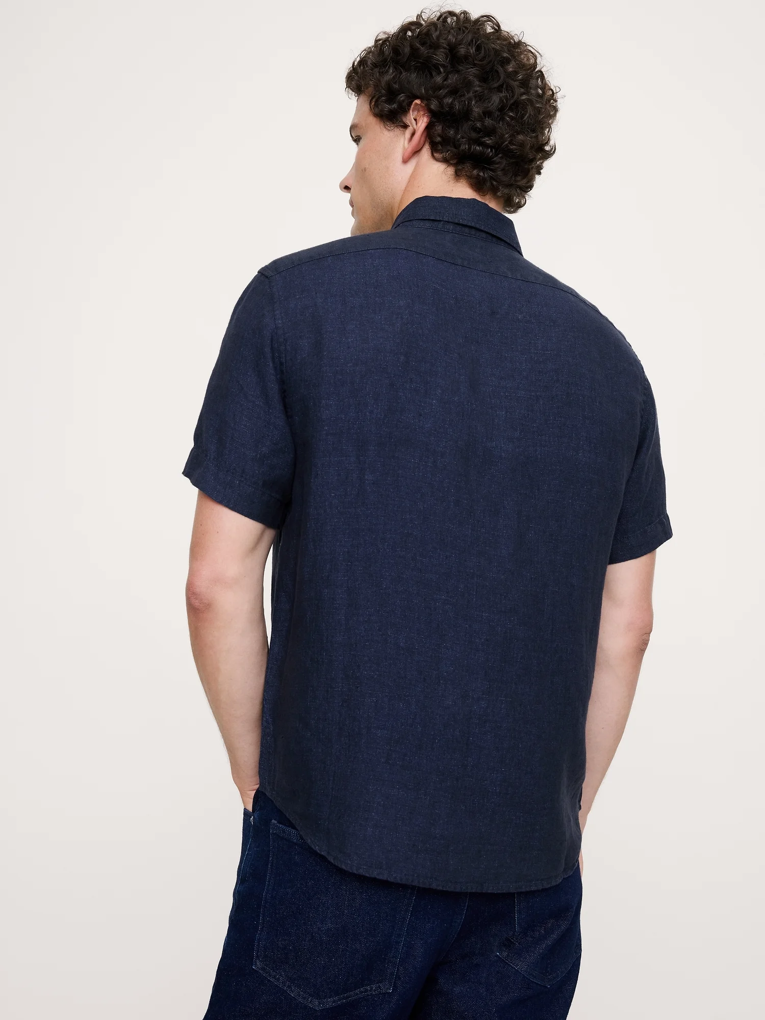 BANANA REPUBLIC Áo Sơ Mi Nam Ss St Casual L