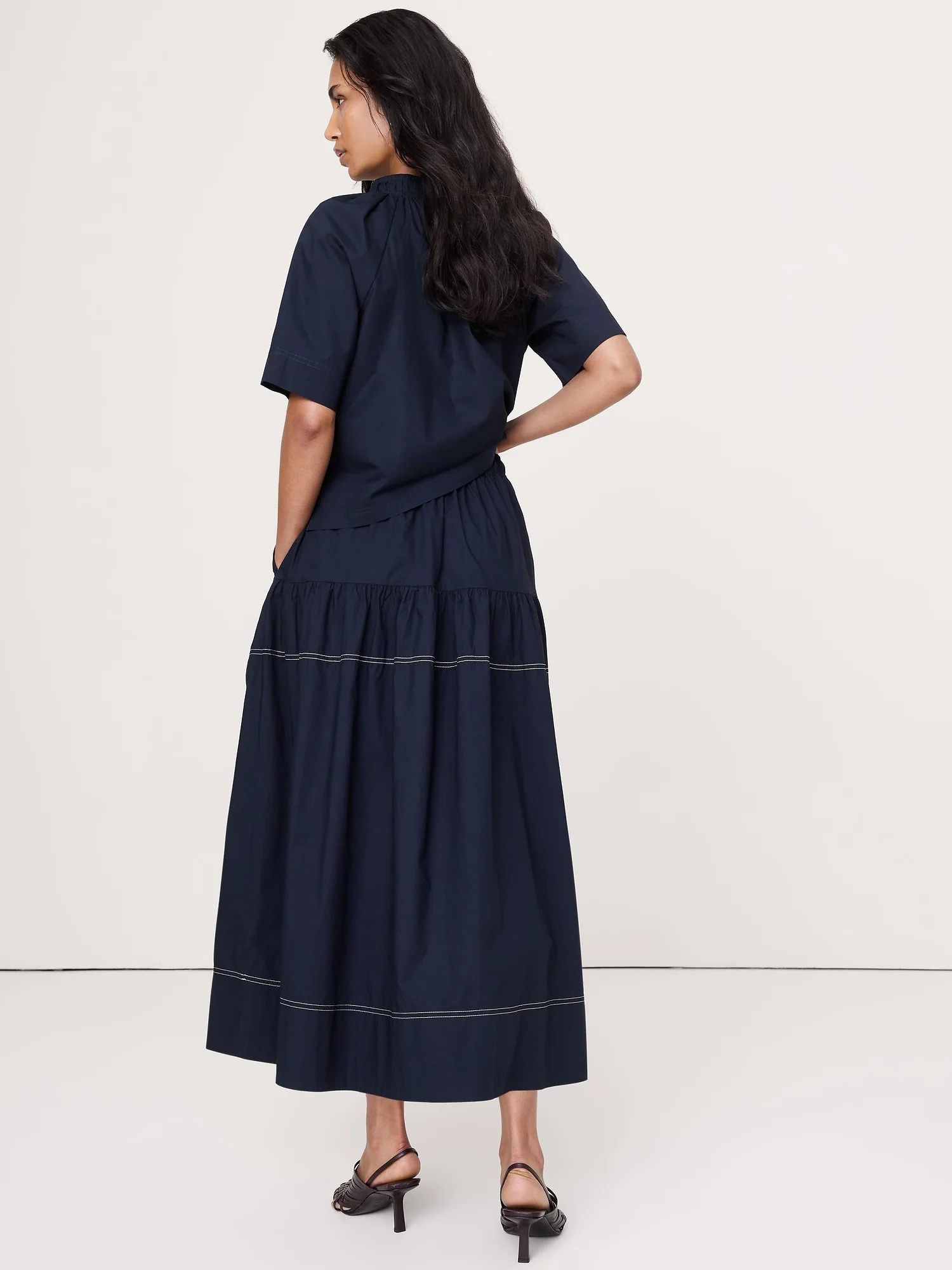 BANANA REPUBLIC Chân Váy Nữ Tiered Poplin