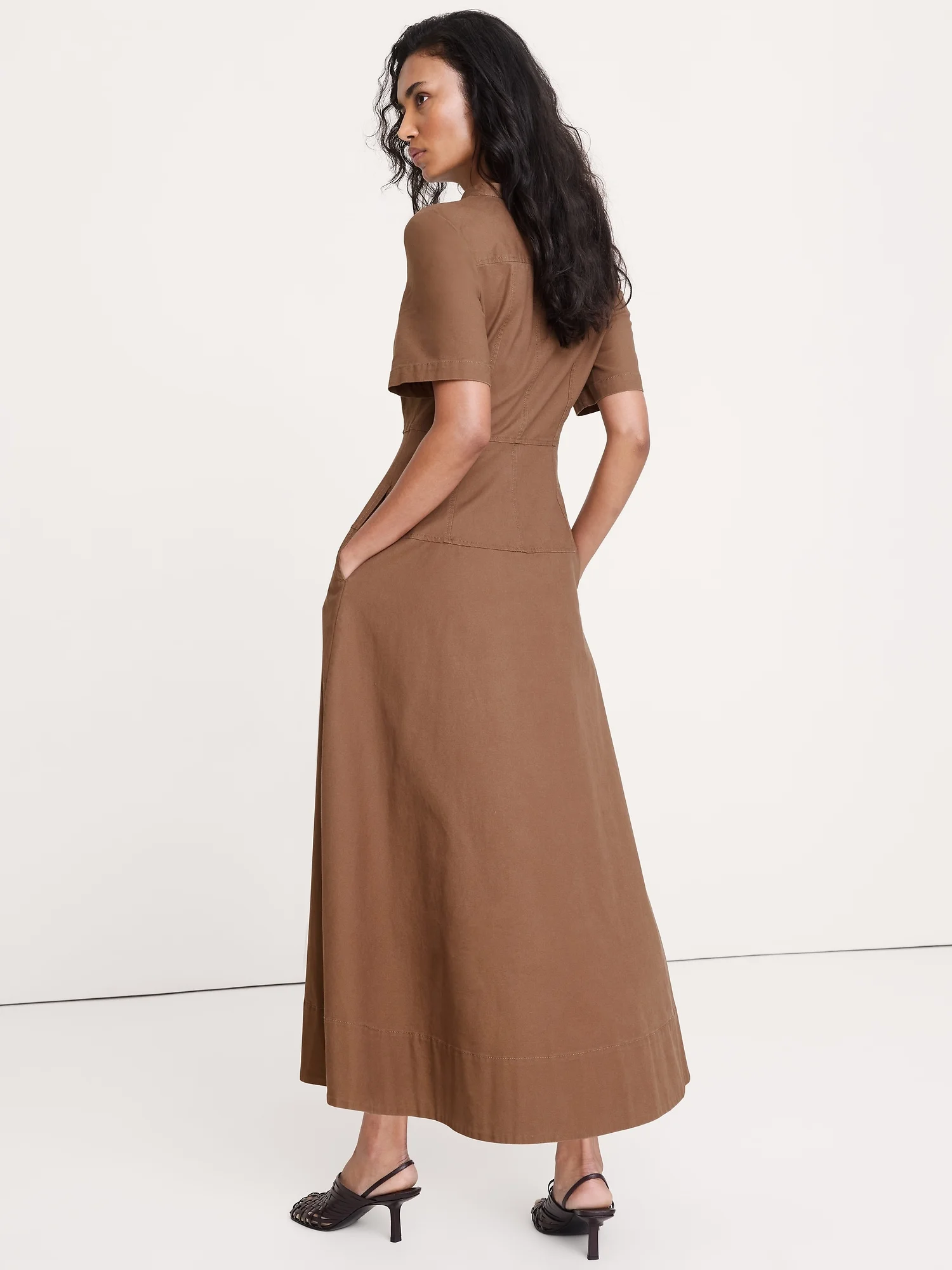 BANANA REPUBLIC Đầm Nữ Ss Zip Front B