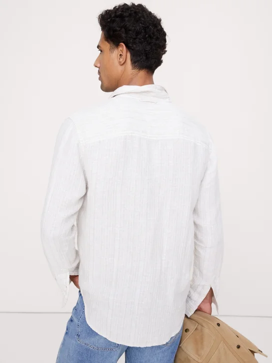 BANANA REPUBLIC Áo Sơ Mi Nam Ls St Textured