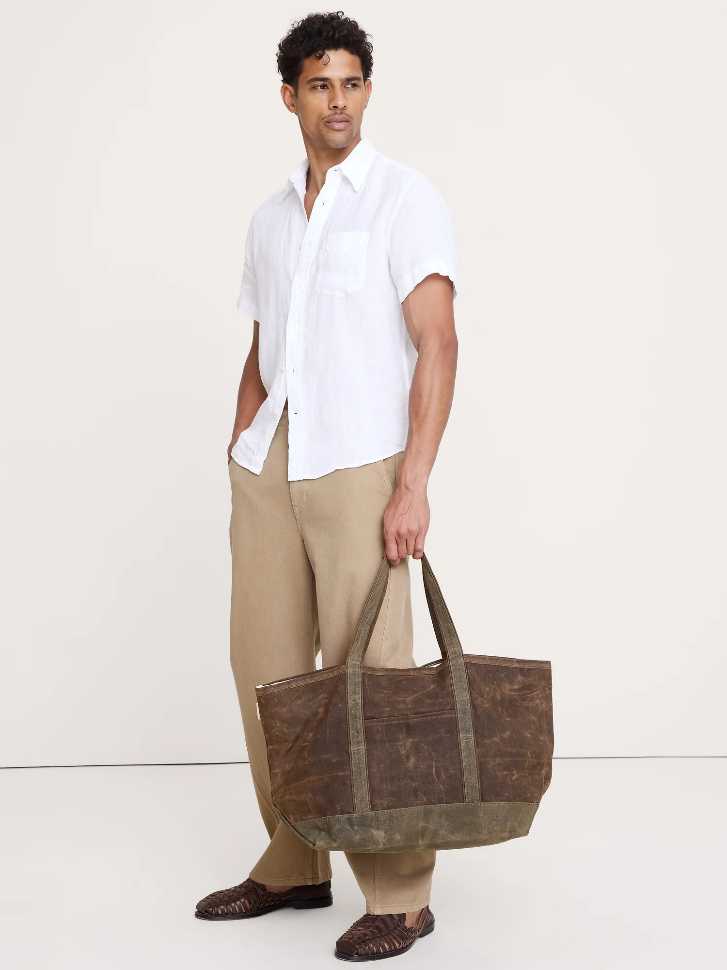 BANANA REPUBLIC Áo Sơ Mi Nam Ss St Casual L