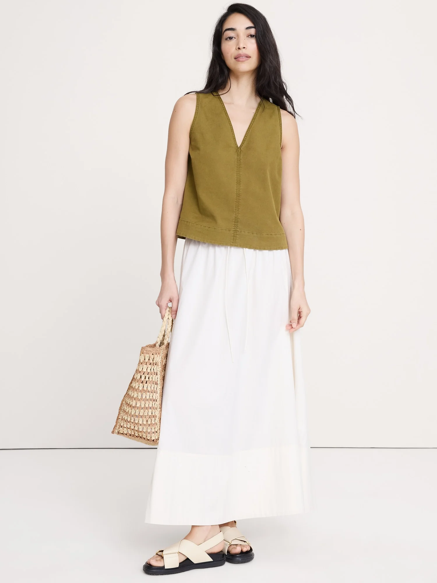 BANANA REPUBLIC Áo Kiểu Nữ V Neck Swing T