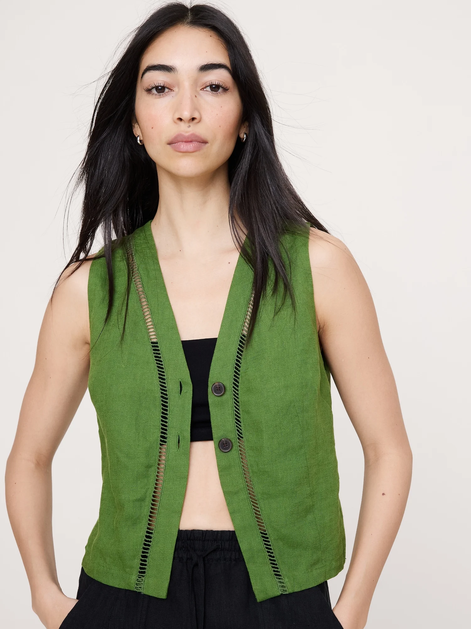BANANA REPUBLIC Áo Vest Nữ Novelty Trim L