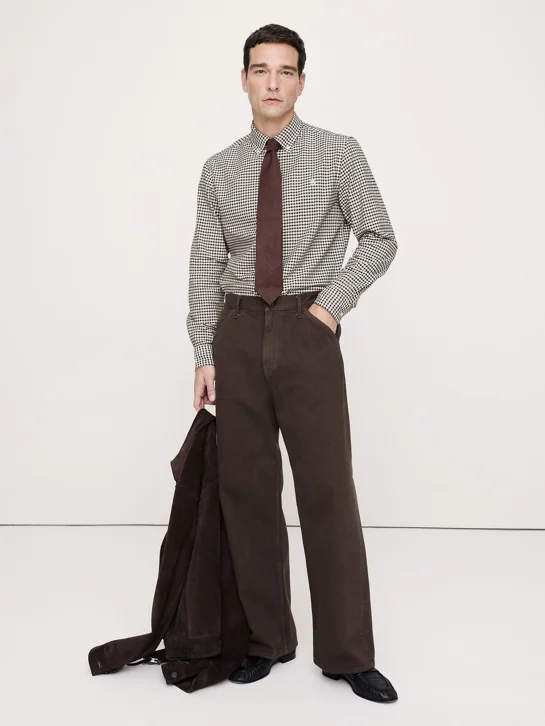 BANANA REPUBLIC Áo Sơ Mi Nam I Logo Oxford