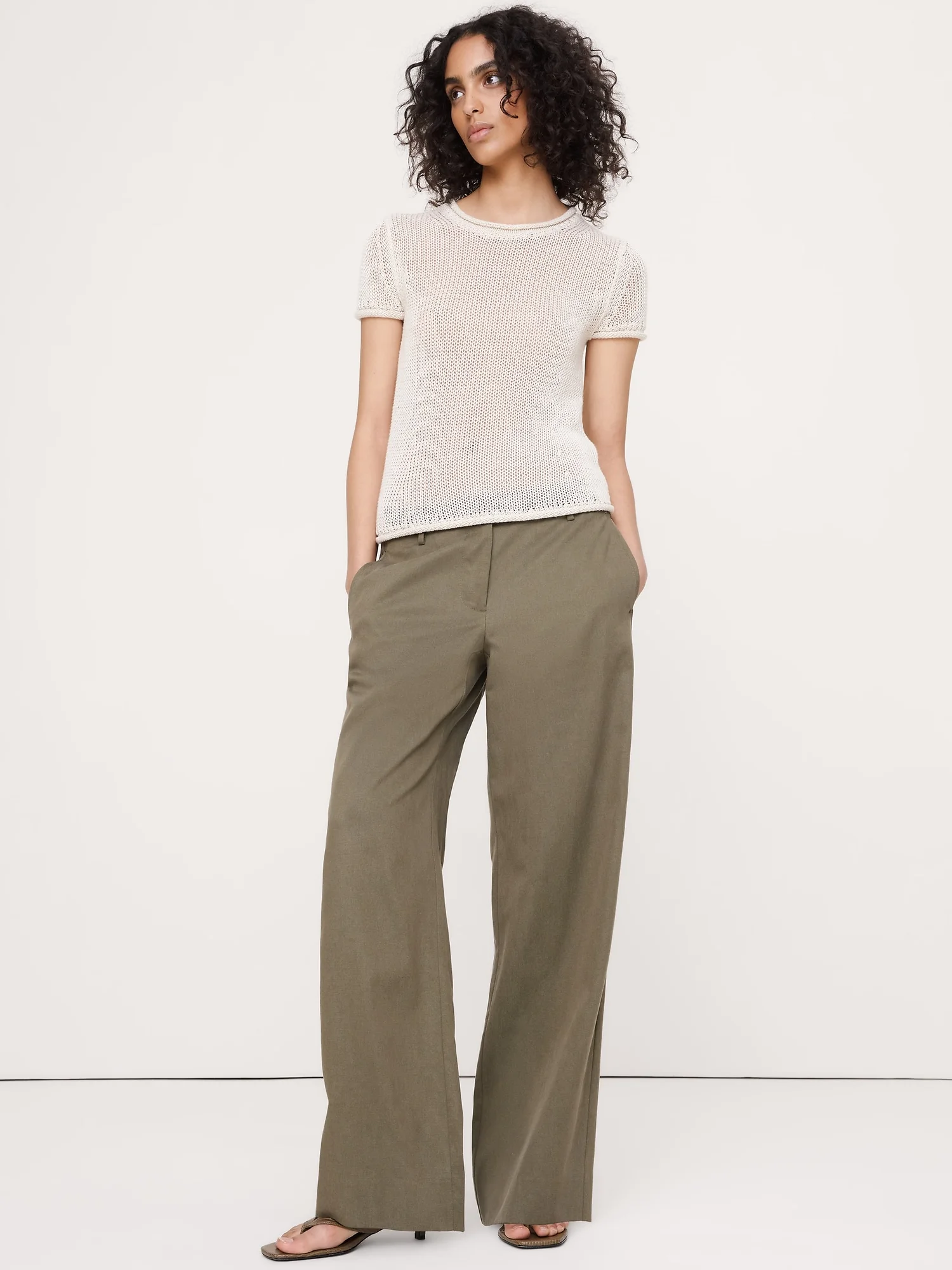 BANANA REPUBLIC Áo Len Nữ Ss Verse Crew
