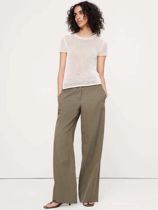 BANANA REPUBLIC Áo Len Nữ Ss Verse Crew