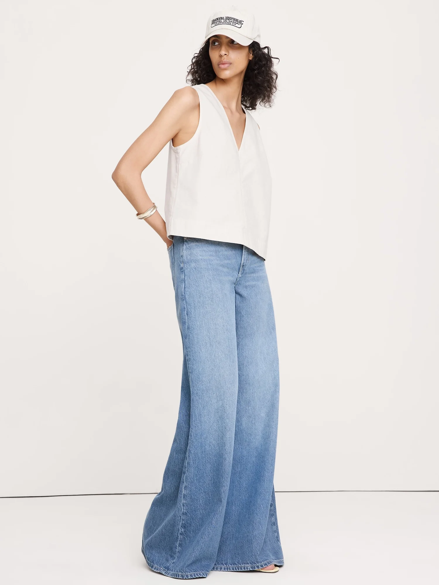 BANANA REPUBLIC Áo Kiểu Nữ V Neck Swing T