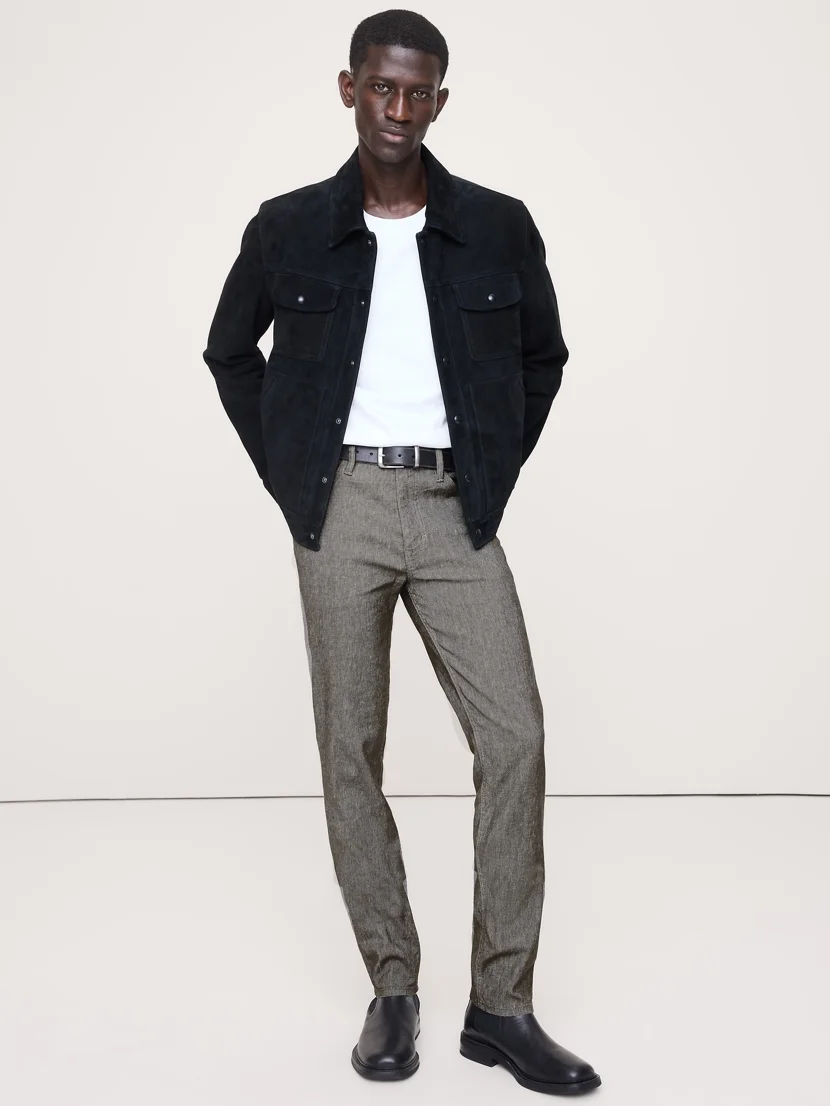 BANANA REPUBLIC Quần Dài Nam Slim Linen Tra
