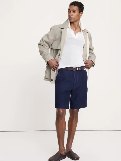 BANANA REPUBLIC Quần Short Nam 9 In Linen Chi