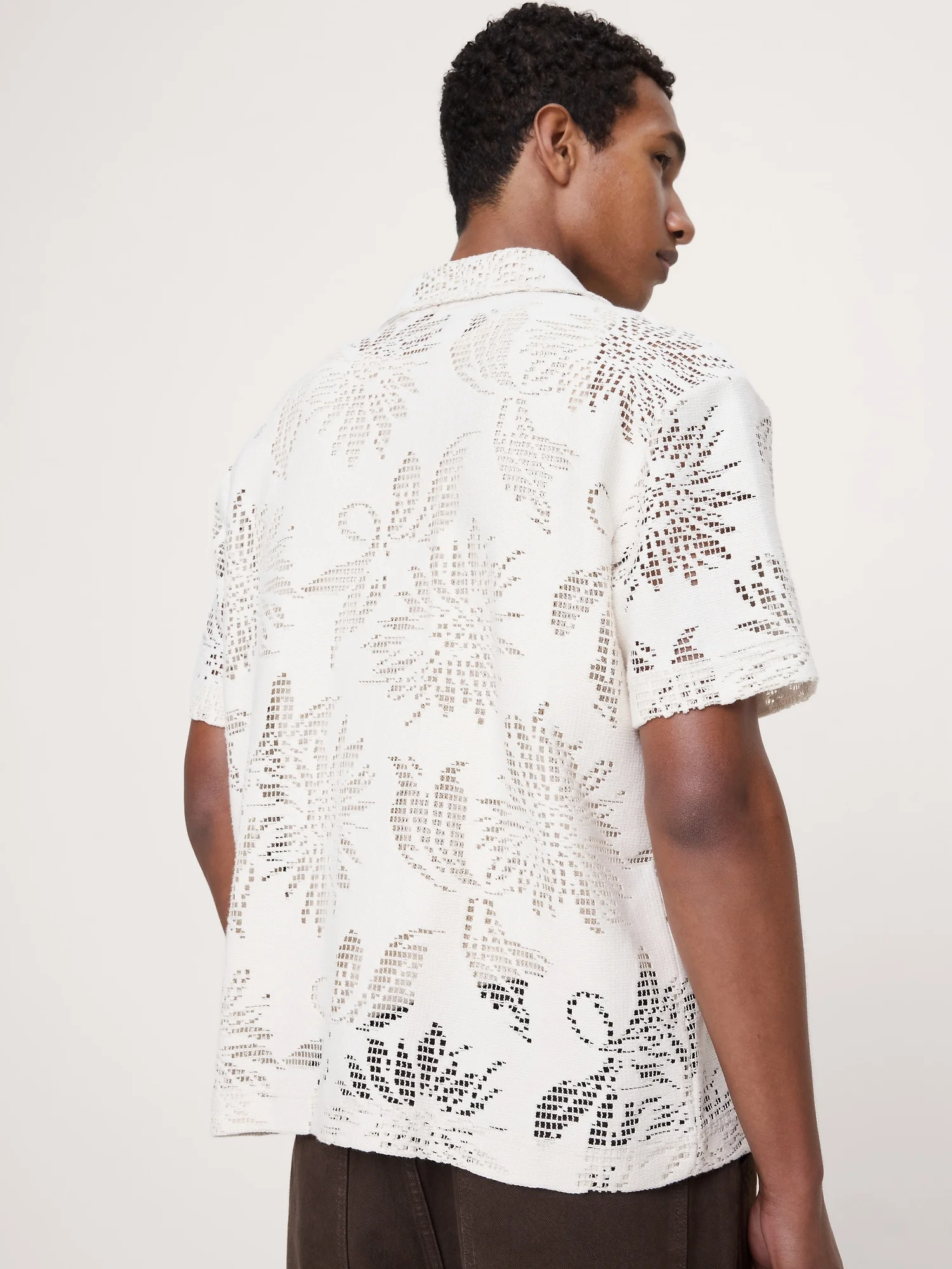 BANANA REPUBLIC Áo Nam Floral Crochet