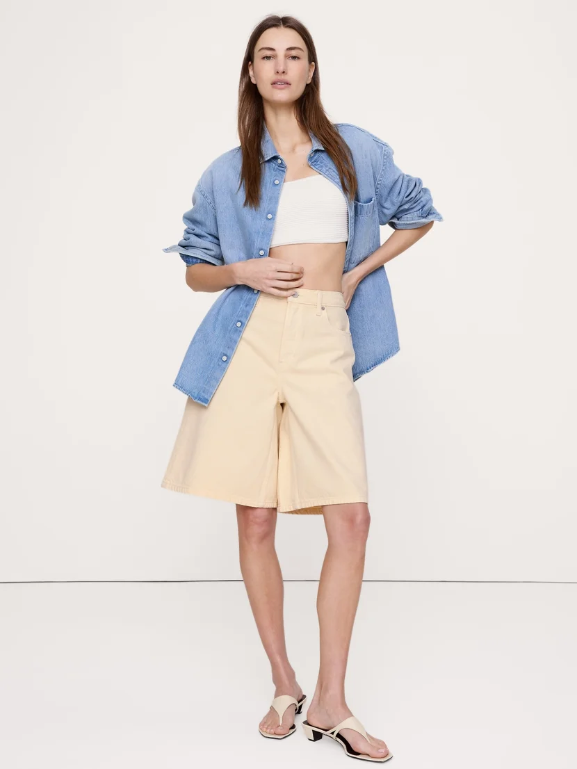 BANANA REPUBLIC Quần Short Nữ Denim Bermuda
