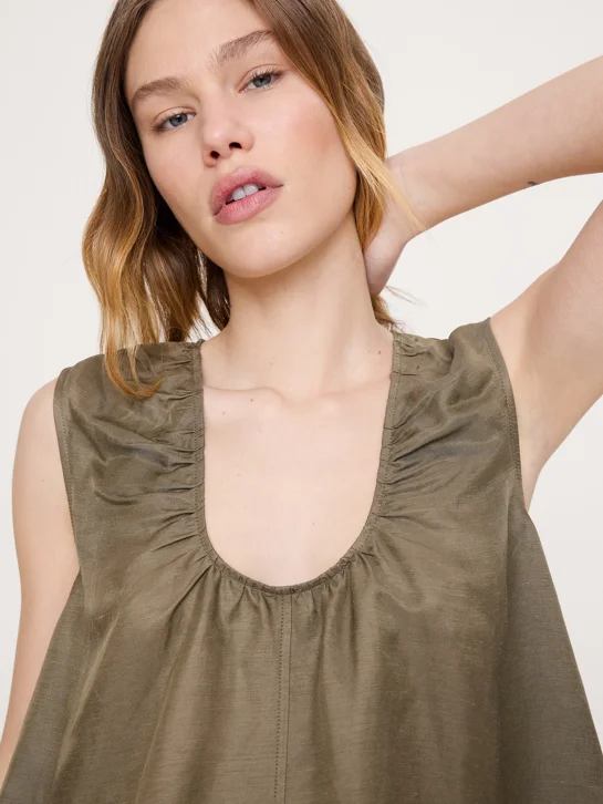 BANANA REPUBLIC Áo Kiểu Nữ Sl Scoop Neck