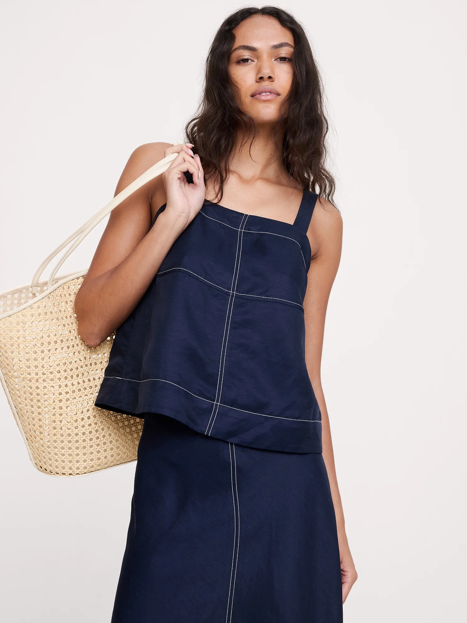 BANANA REPUBLIC Áo Kiểu Nữ Viscose-Linen Tank