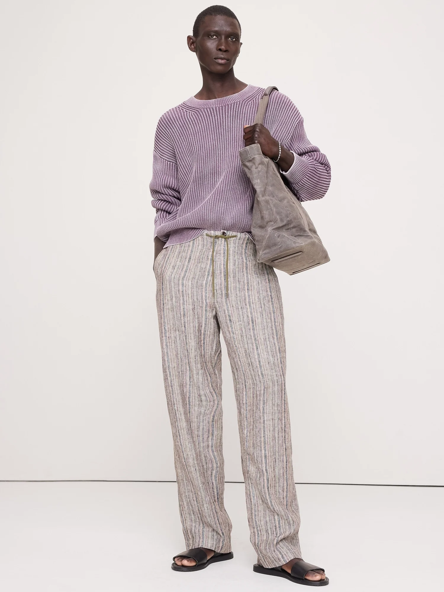 BANANA REPUBLIC Quần Dài Nam Relaxed Stripe