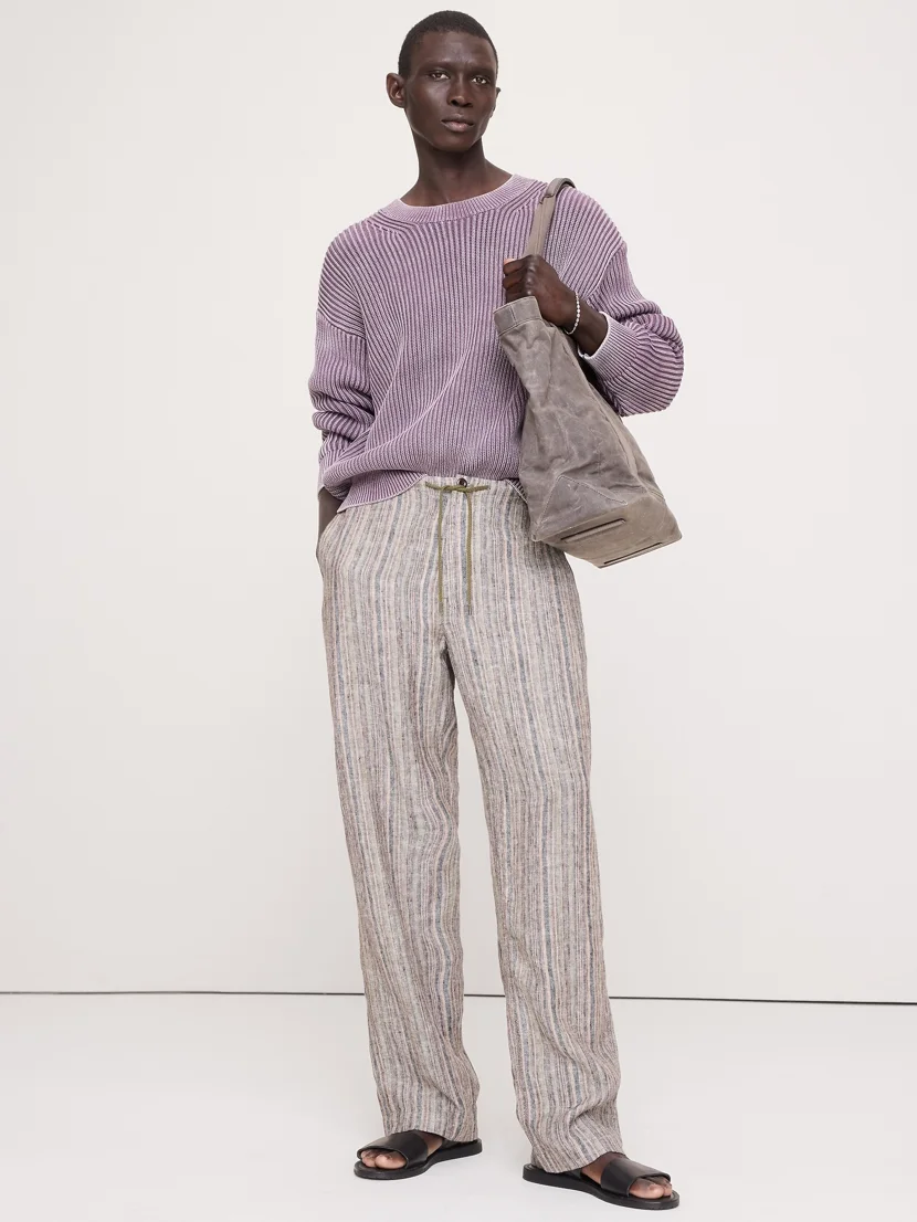 BANANA REPUBLIC Quần Dài Nam Relaxed Stripe