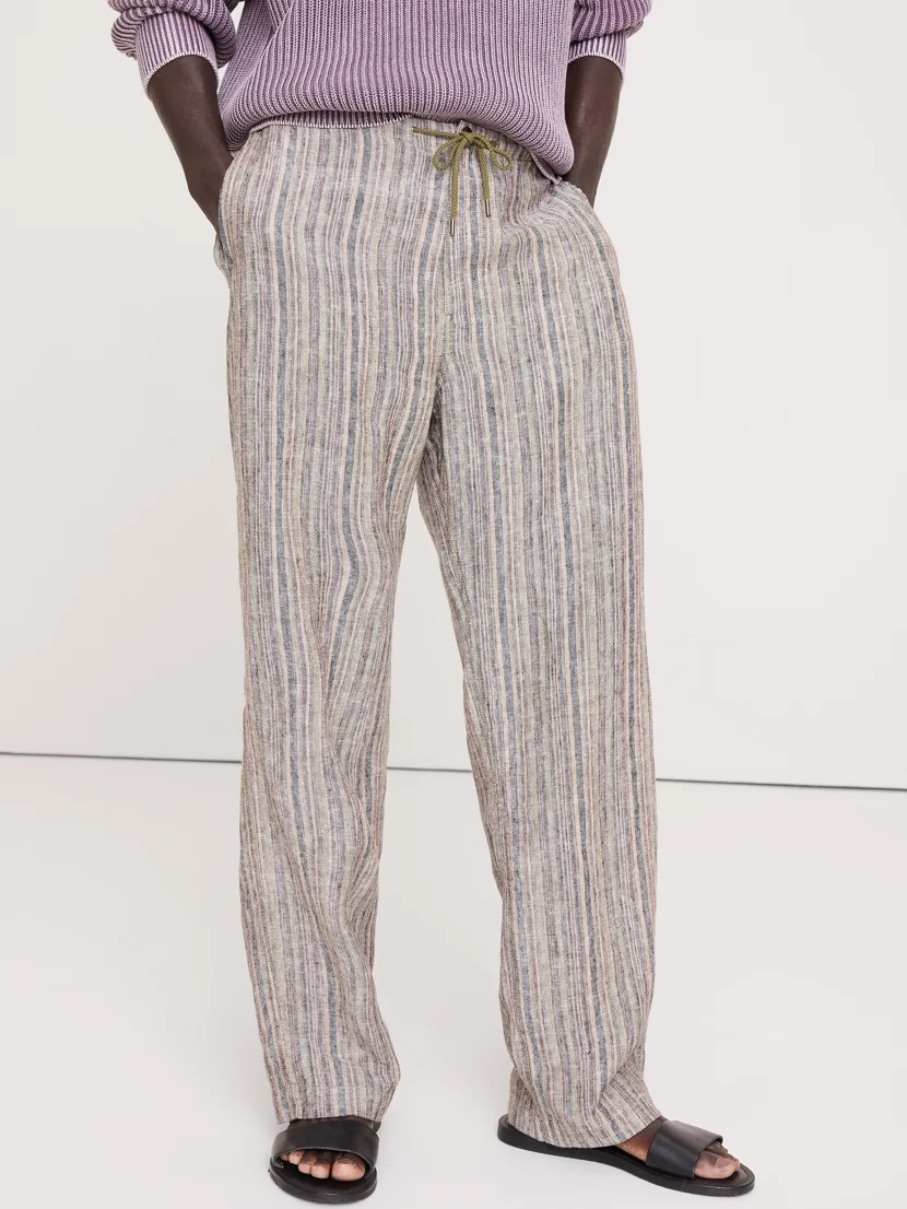 BANANA REPUBLIC Quần Dài Nam Relaxed Stripe