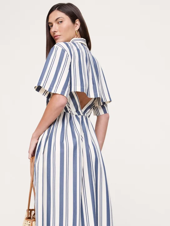BANANA REPUBLIC Đầm Nữ Poplin Openbac