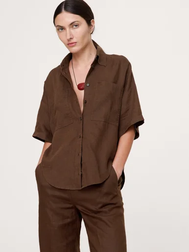 BANANA REPUBLIC Áo Sơ Mi Nữ Ss Two Pocket
