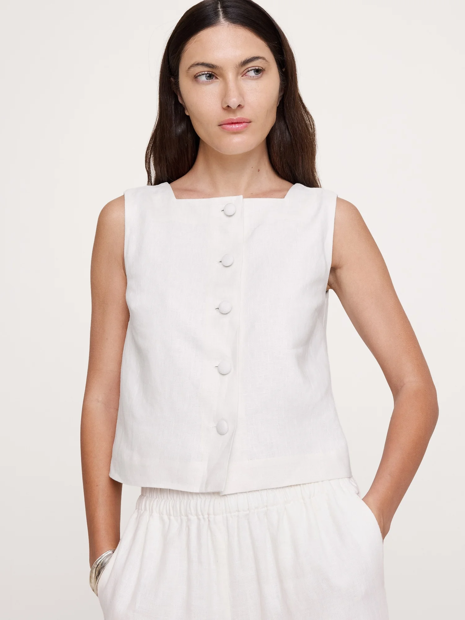 BANANA REPUBLIC Áo Kiểu Nữ Sl Button Fron