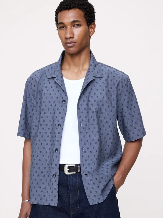 BANANA REPUBLIC Áo Sơ Mi Nam Ss Rx Resort P