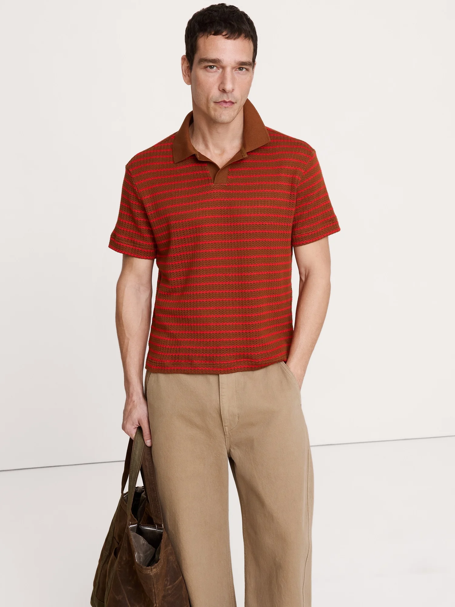 BANANA REPUBLIC Áo Thun Nam Broken Stripe 