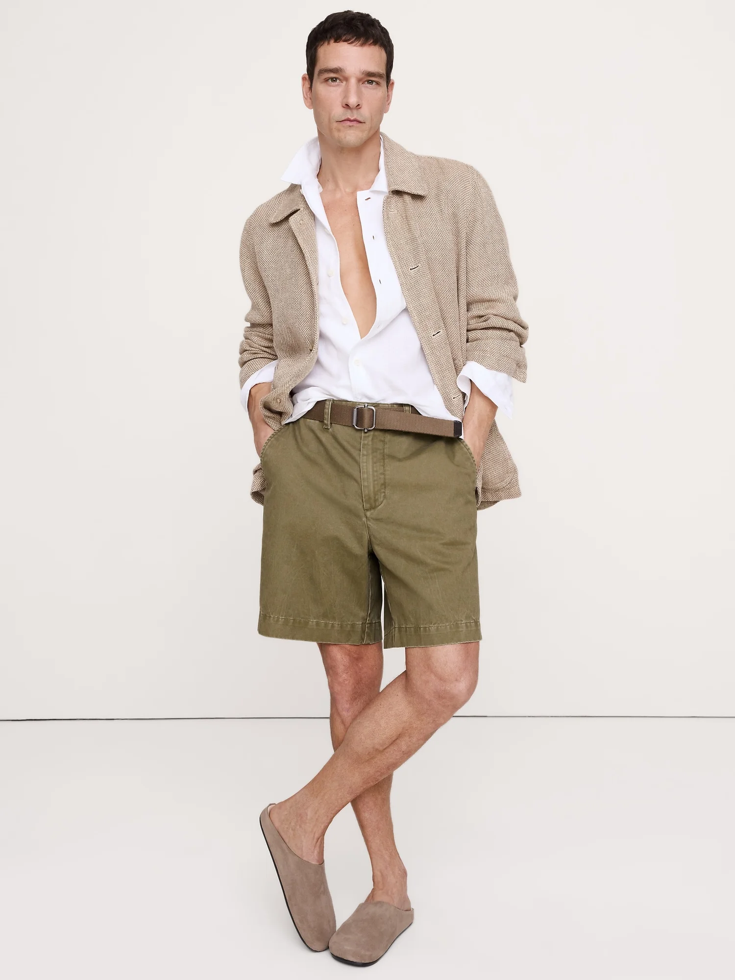 BANANA REPUBLIC Quần Short Nam 9 Cotton Bermuda Short