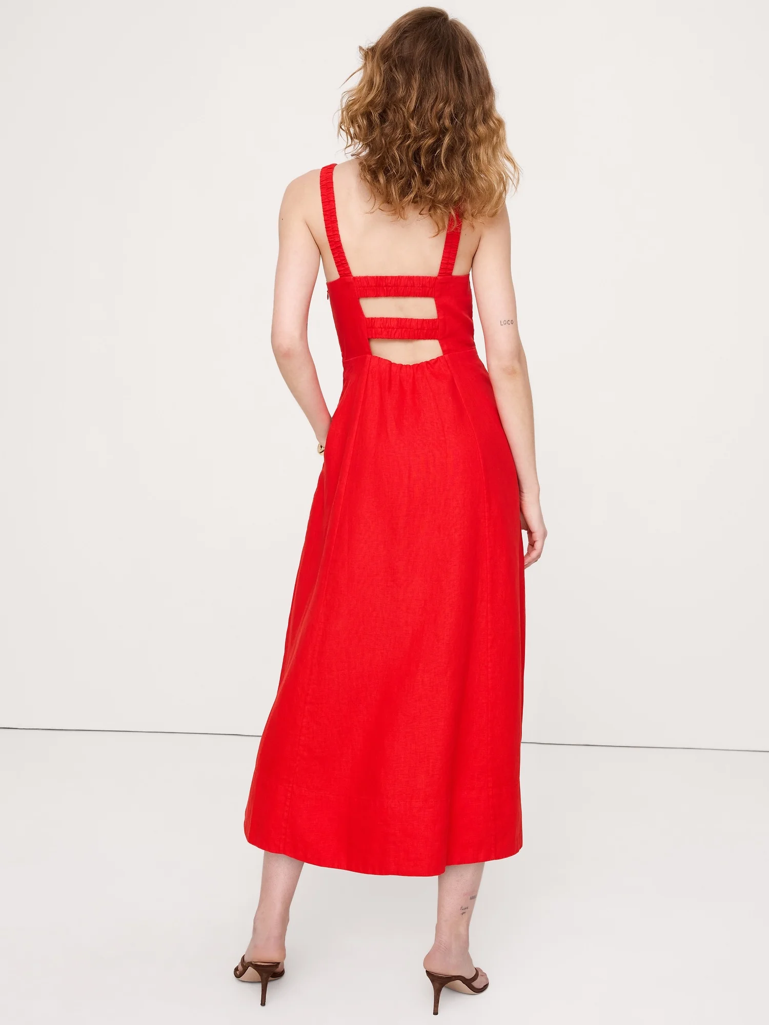 BANANA REPUBLIC Đầm Nữ Linen Scrunch