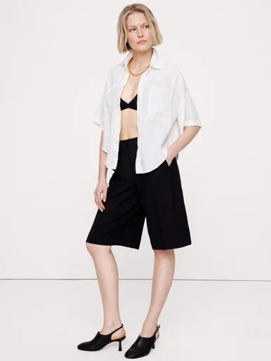BANANA REPUBLIC Áo Sơ Mi Nữ Ss Two Pocket