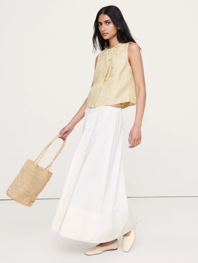 BANANA REPUBLIC Áo Kiểu Nữ Sl Double Tie