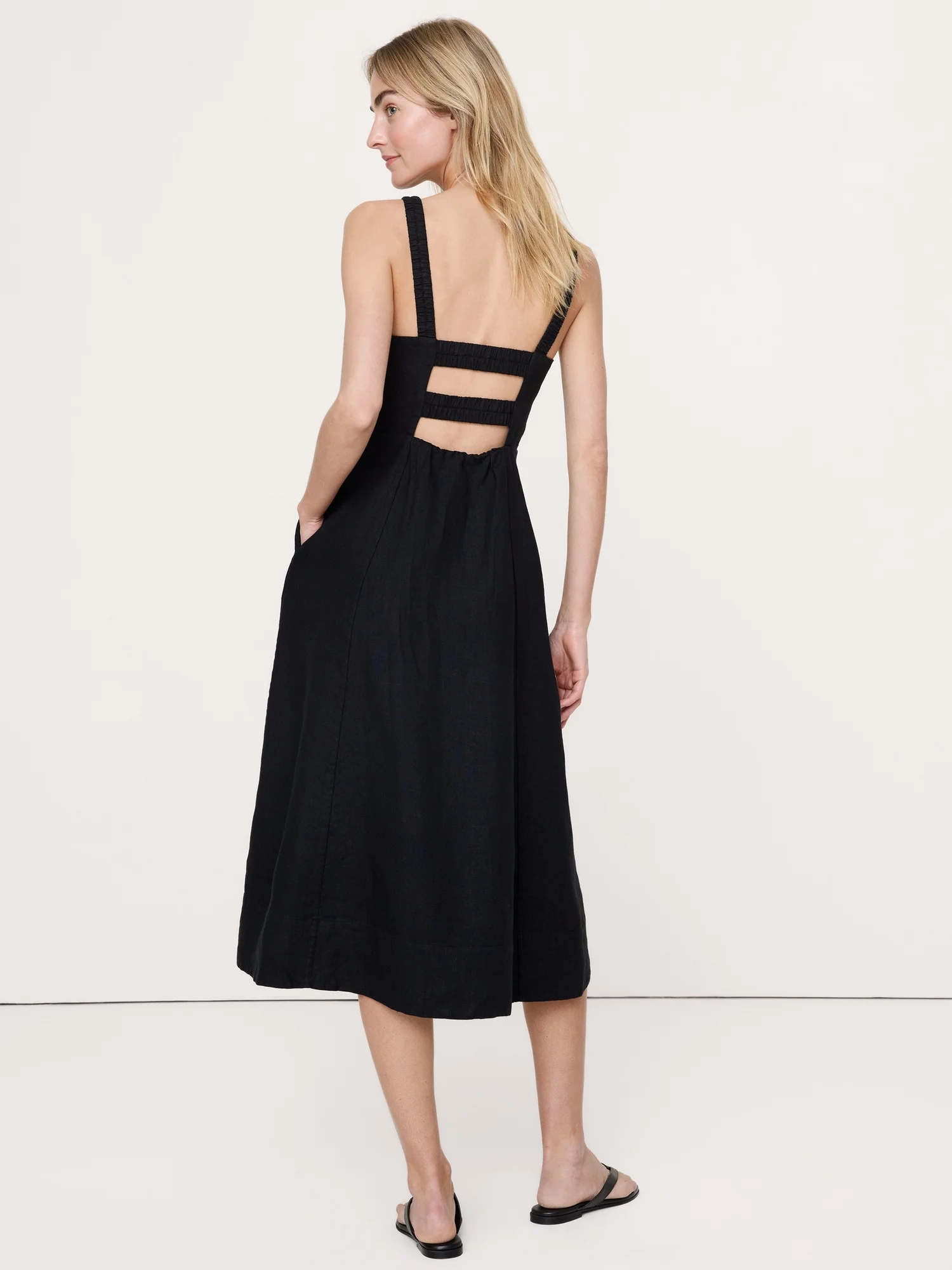 BANANA REPUBLIC Đầm Nữ Linen Scrunch