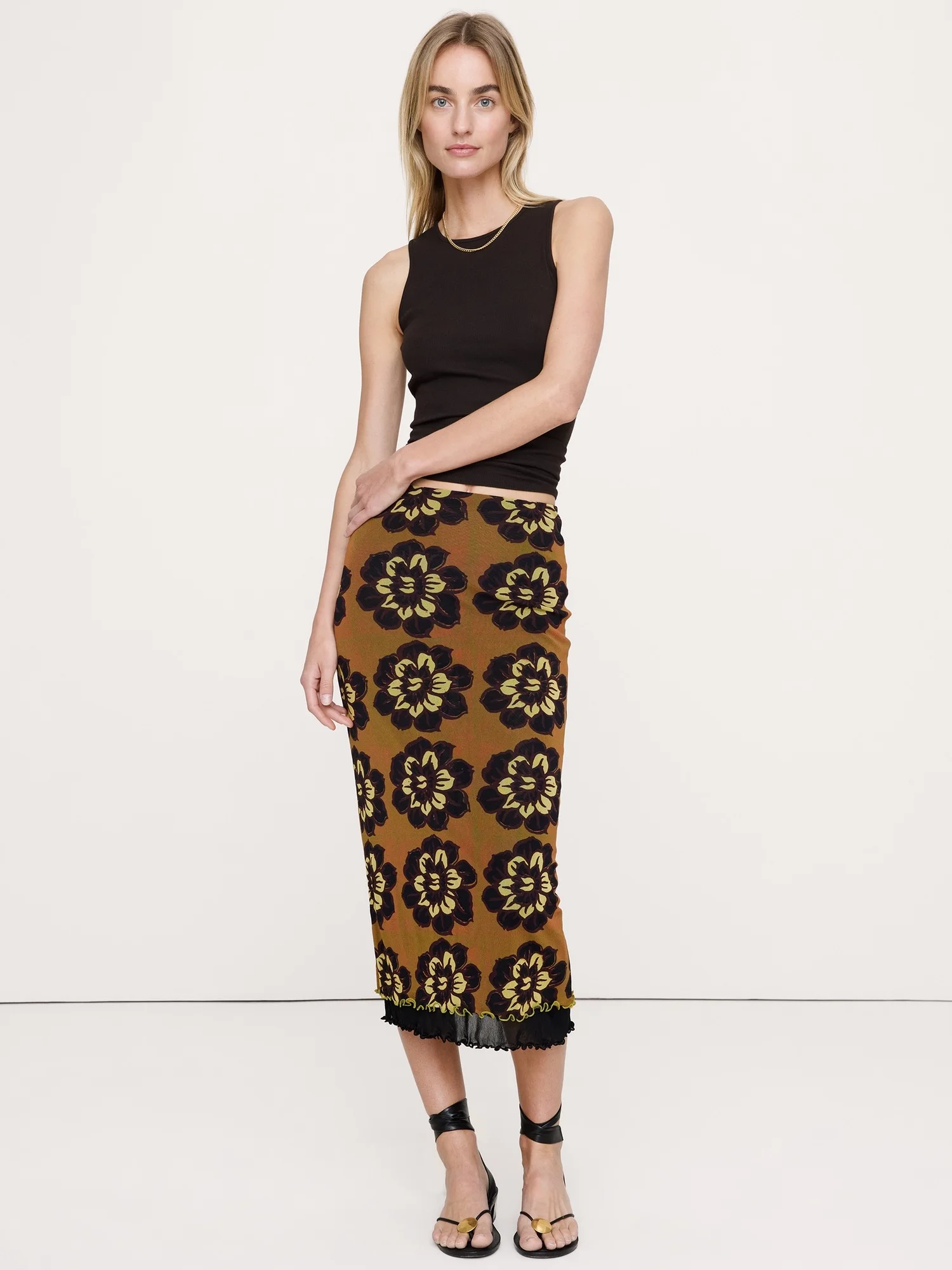 BANANA REPUBLIC Chân Váy Nữ Double Layer M