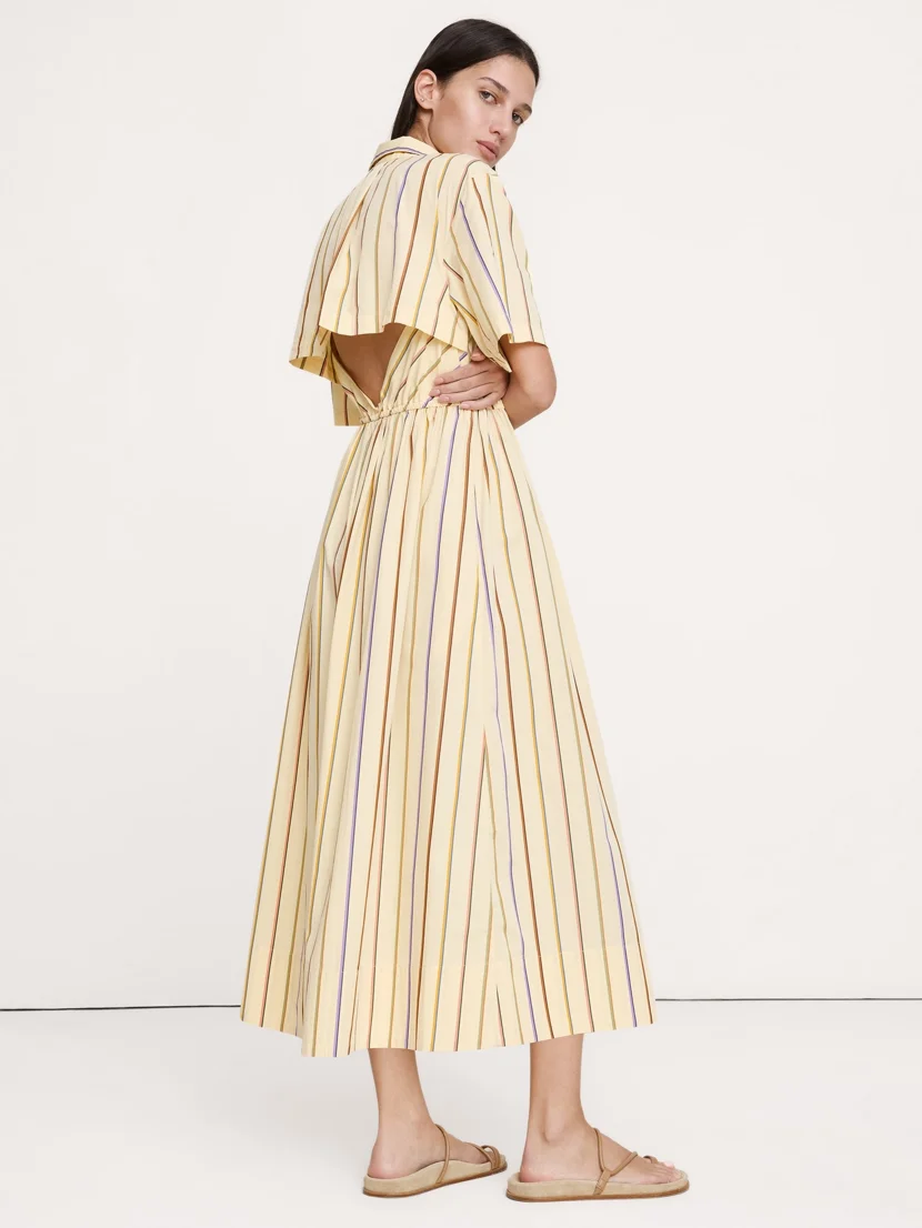 BANANA REPUBLIC Đầm Nữ Poplin Openbac