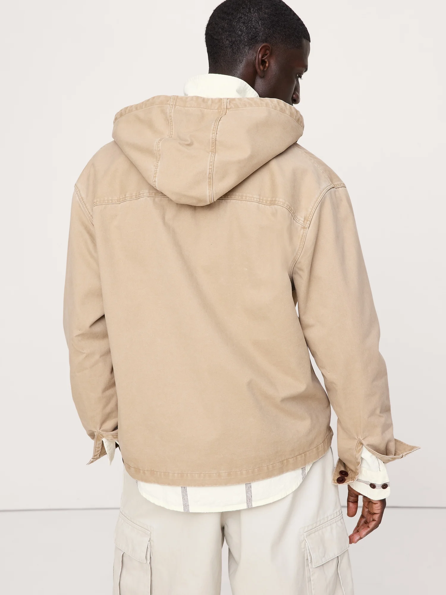 BANANA REPUBLIC Áo Khoác Nam Hooded Twill O