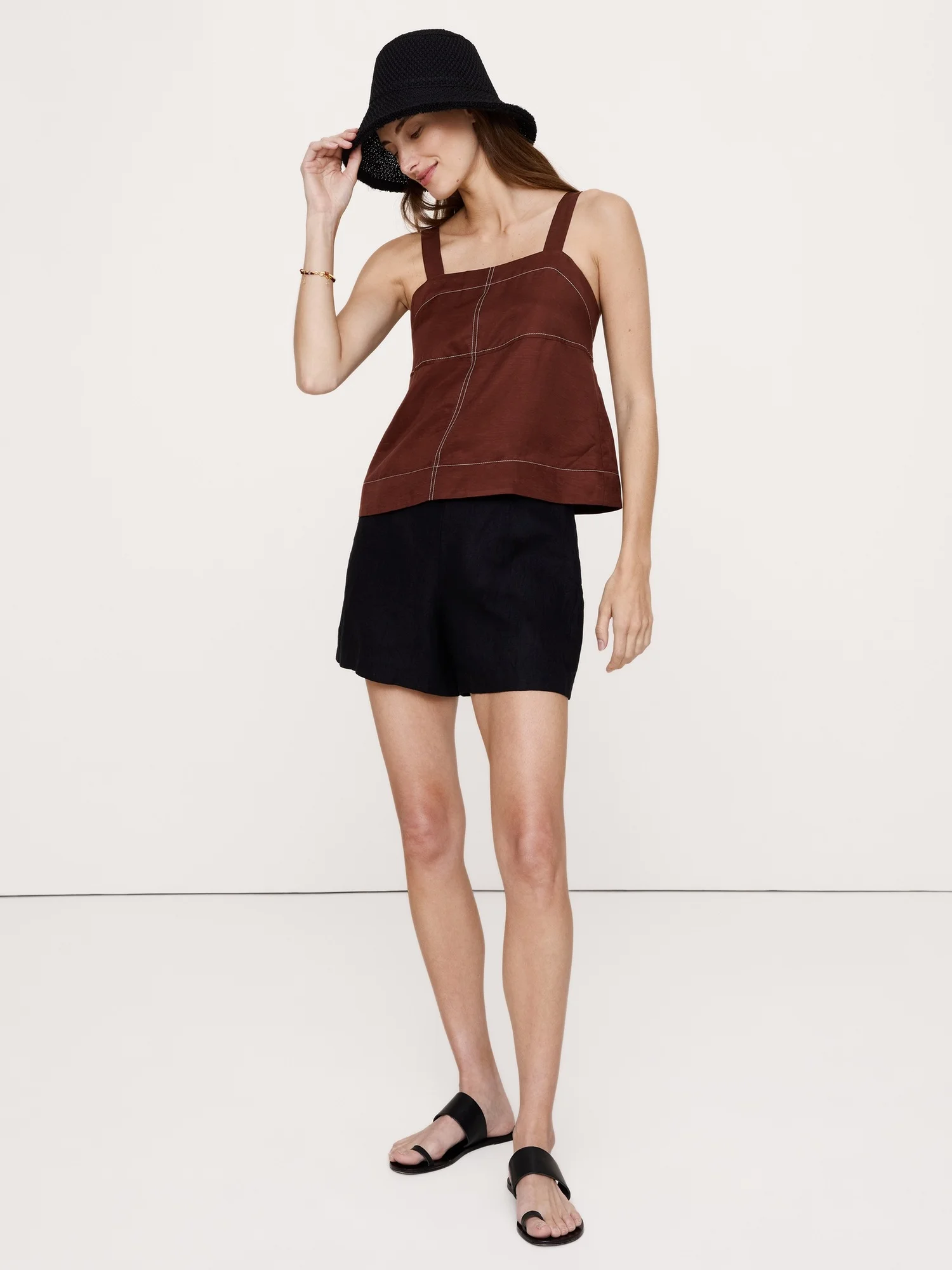 BANANA REPUBLIC Áo Kiểu Nữ Viscose-Linen Tank