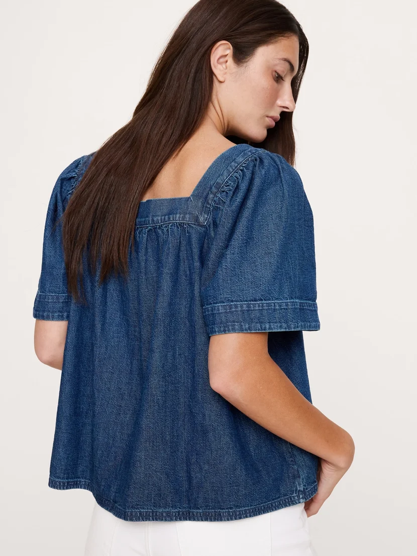 BANANA REPUBLIC Áo Kiểu Nữ Ss Square Neck