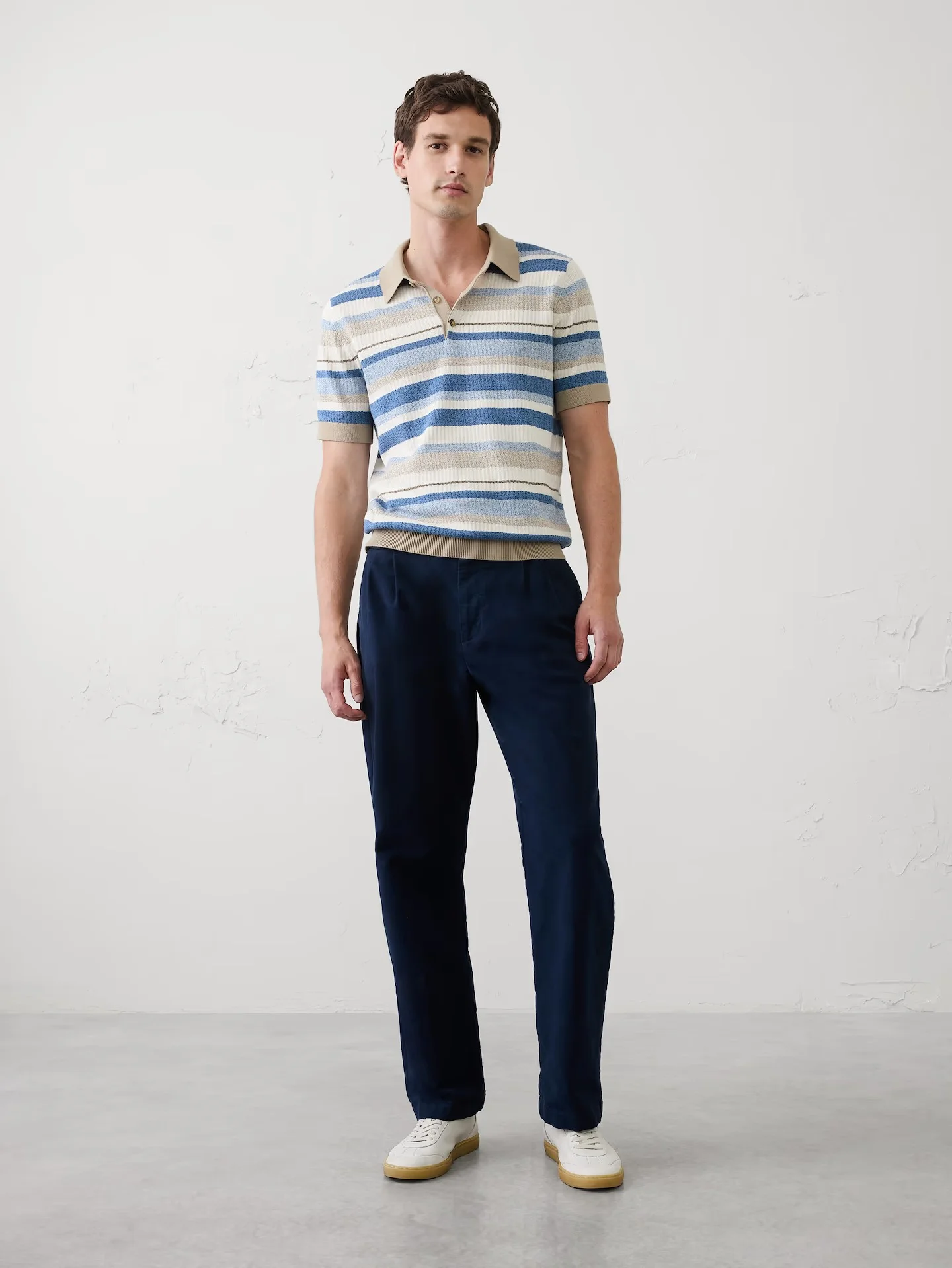 BANANA REPUBLIC Áo Len Nam V Ss Textured