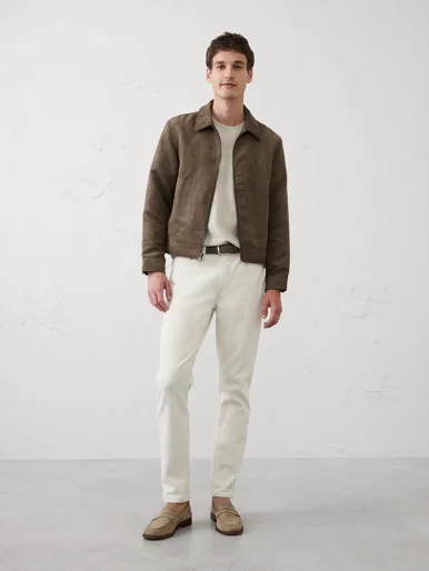 BANANA REPUBLIC Áo Khoác Nam V Vegan Suede
