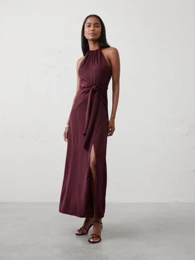 BANANA REPUBLIC Đầm Nữ V Halter Tie W