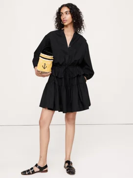 BANANA REPUBLIC Đầm Nữ Poplin Flounce